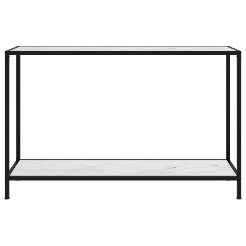 Produktbild för Konsolbord vit 120x35x75 cm härdat glas