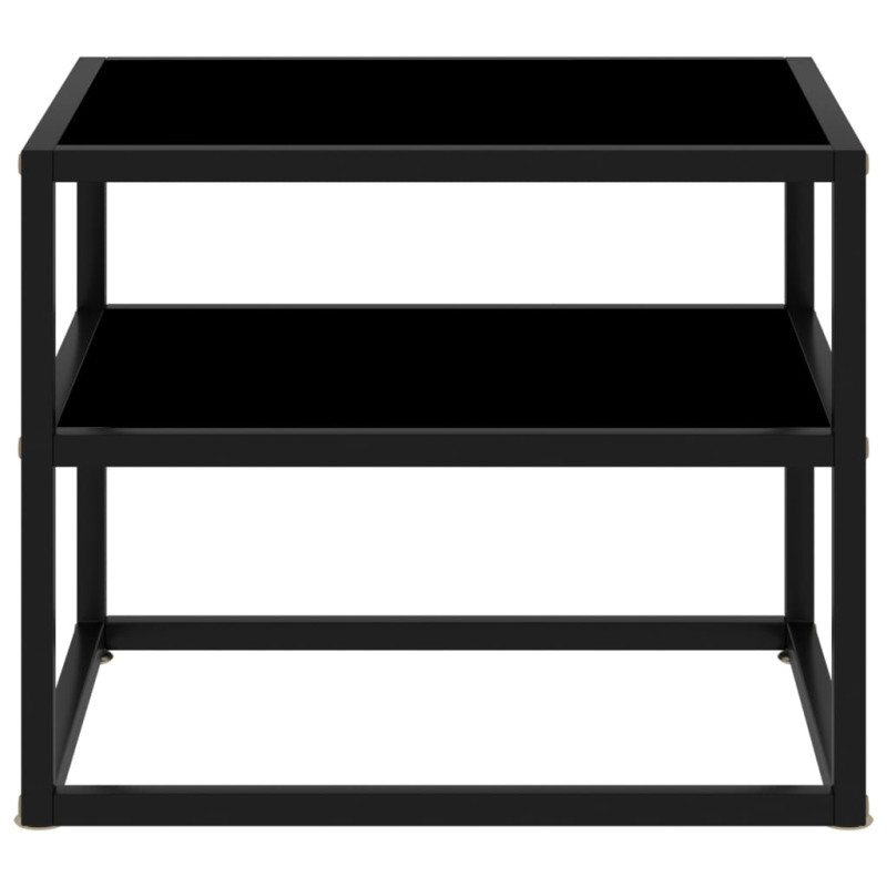 Produktbild för Konsolbord svart 50x40x40 cm härdat glas
