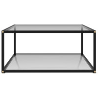 Produktbild för Soffbord genomskinligt 80x80x35 cm härdat glas