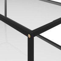 Miniatyr av produktbild för Soffbord genomskinligt 100x50x35 cm härdat glas