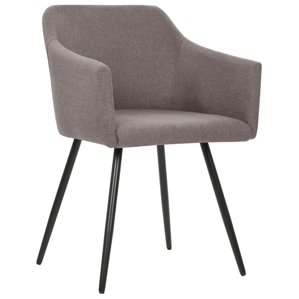 Produktbild för Matstolar 2 st taupe tyg