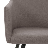 Produktbild för Matstolar 2 st taupe tyg