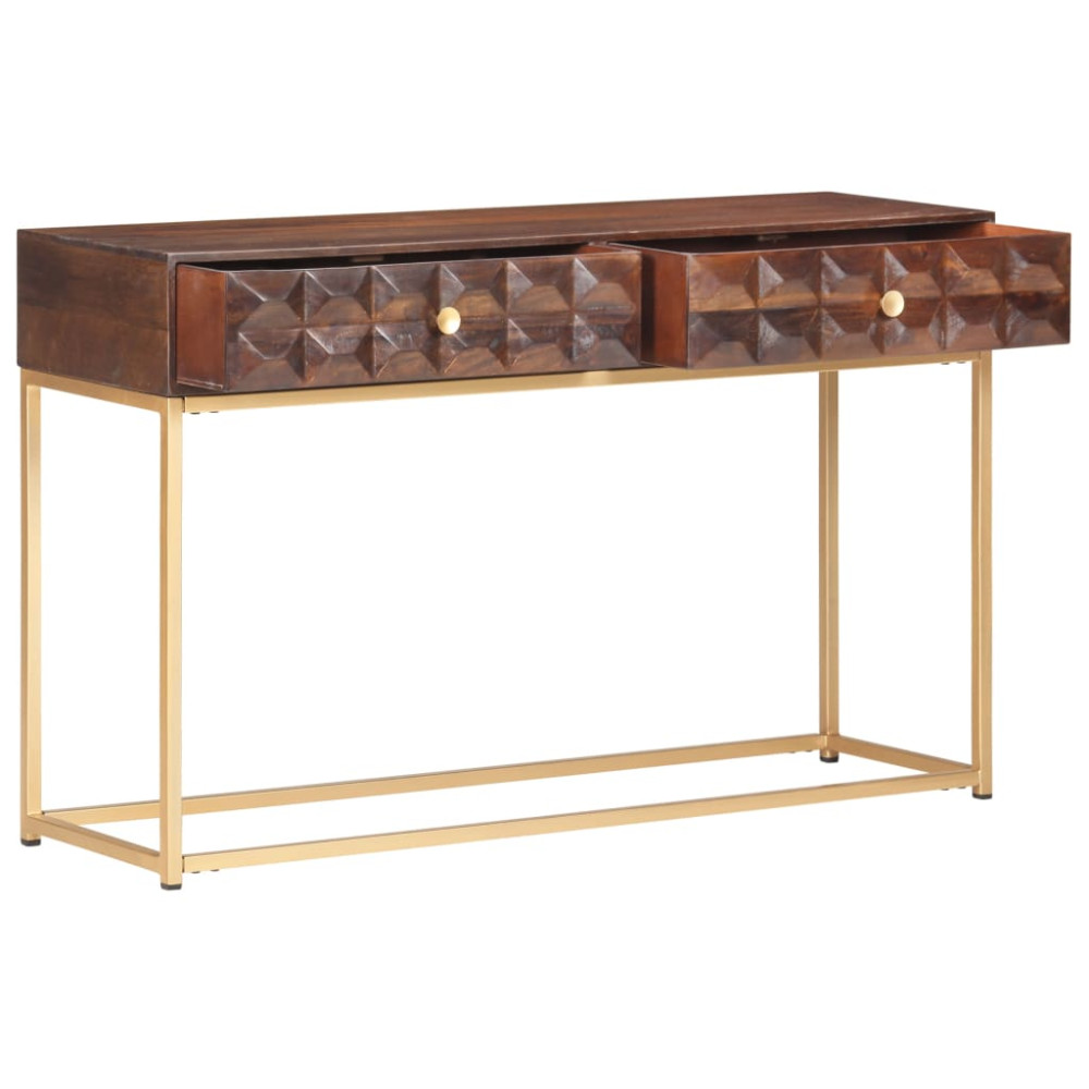 Produktbild för Konsolbord 122x36x75 cm massivt mangoträ