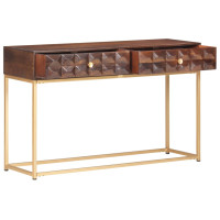 Produktbild för Konsolbord 122x36x75 cm massivt mangoträ