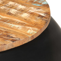 Produktbild för Soffbord svart 68x68x30 cm massivt återvunnet trä