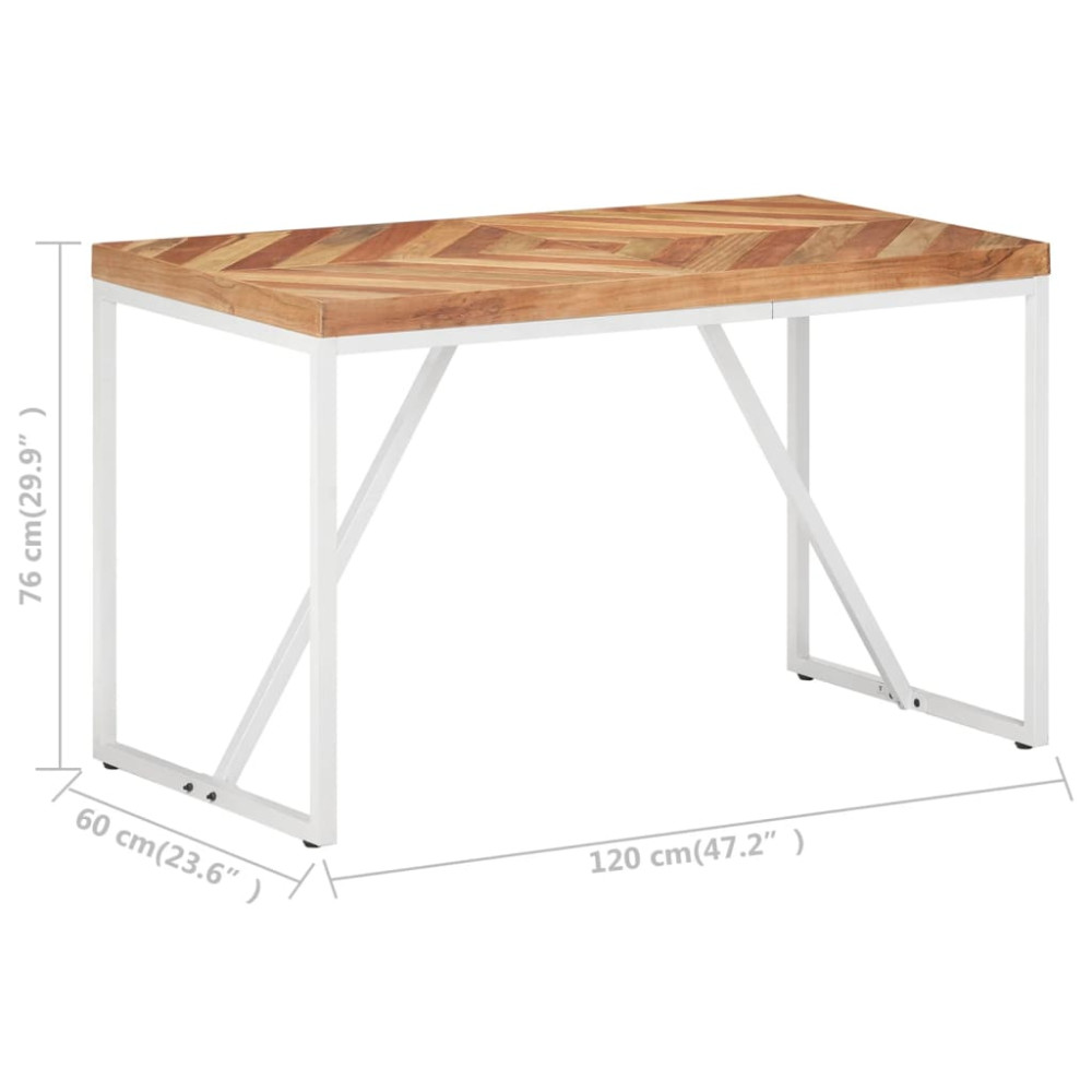 Produktbild för Matbord 120x60x76 cm massivt akaciaträ och mangoträ