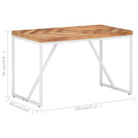 Produktbild för Matbord 120x60x76 cm massivt akaciaträ och mangoträ