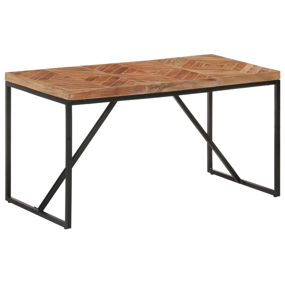 Produktbild för Matbord 140x70x76 cm massivt akaciaträ och mangoträ