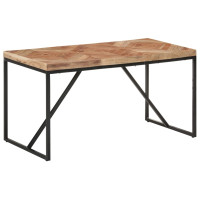 Produktbild för Matbord 140x70x76 cm massivt akaciaträ och mangoträ