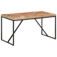 Produktbild för Matbord 140x70x76 cm massivt akaciaträ och mangoträ