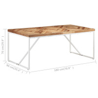 Produktbild för Matbord 180x90x76 cm massivt akaciaträ och mangoträ