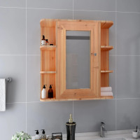 Miniatyr av produktbild för Spegelskåp för badrum ek 66x17x63 cm MDF