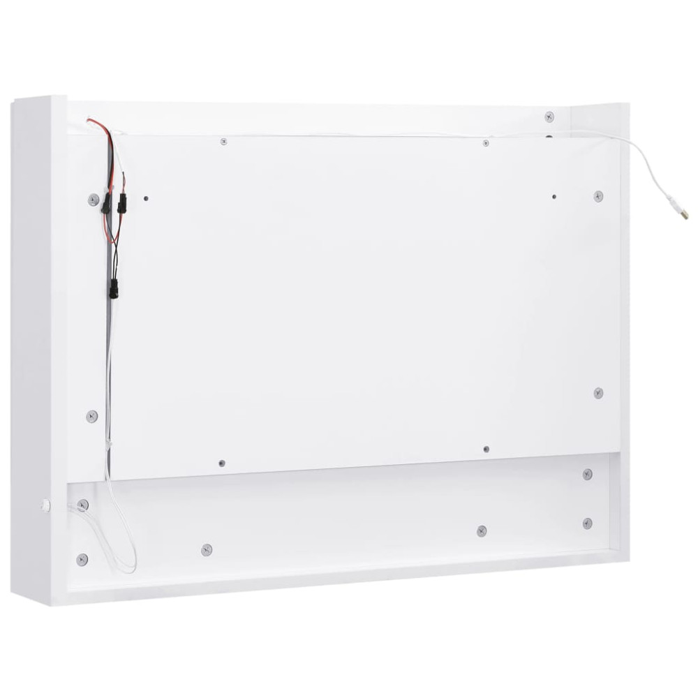 Produktbild för LED-Spegelskåp för badrum vit 80x15x60 cm MDF
