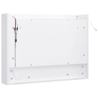 Produktbild för LED-Spegelskåp för badrum vit 80x15x60 cm MDF