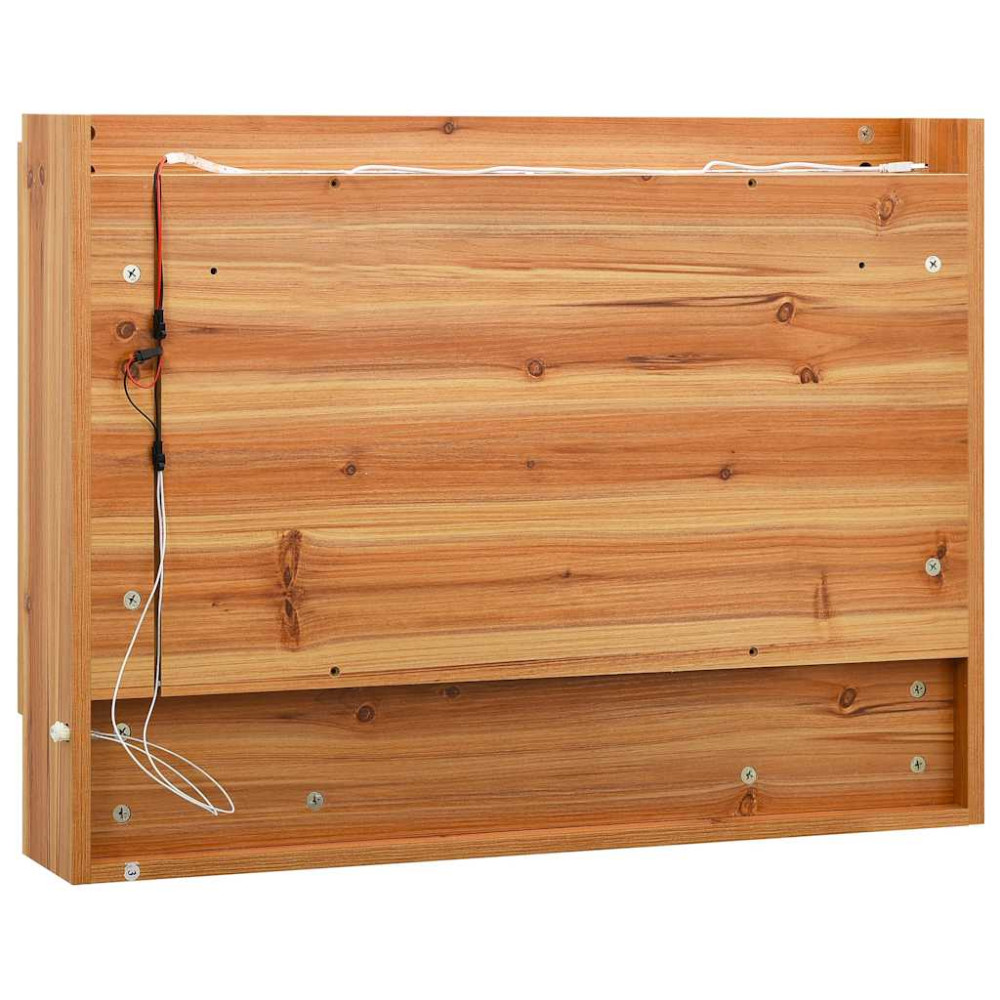 Produktbild för LED-Spegelskåp för badrum ek 80x15x60 cm MDF