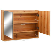 Produktbild för LED-Spegelskåp för badrum ek 80x15x60 cm MDF