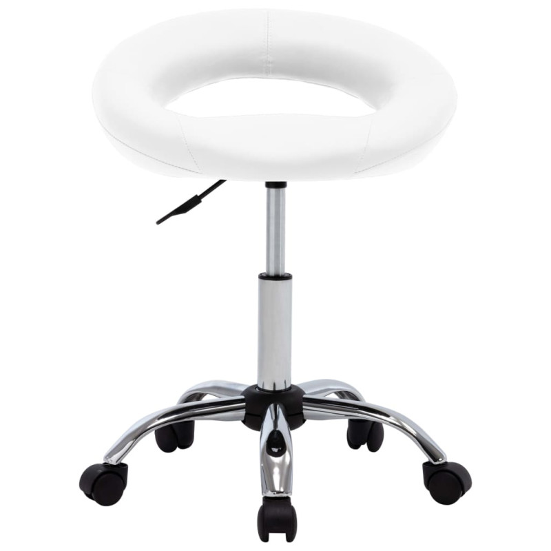 Produktbild för Snurrbar stol vit konstläder