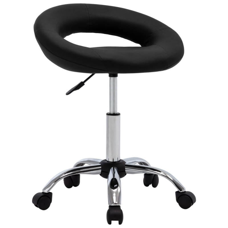 Produktbild för Snurrbar stol svart konstläder
