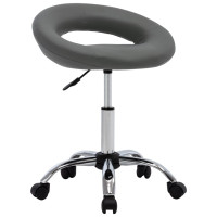 Produktbild för Snurrbar stol grå konstläder