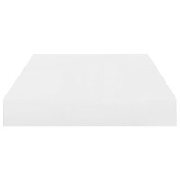 Produktbild för Svävande vägghyllor 2 st vit högglans 40x23x3,8 cm MDF