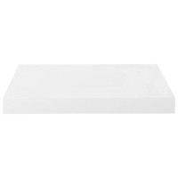 Produktbild för Svävande vägghyllor 4 st vit högglans 40x23x3,8 cm MDF