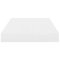 Produktbild för Svävande vägghyllor 4 st vit högglans 40x23x3,8 cm MDF