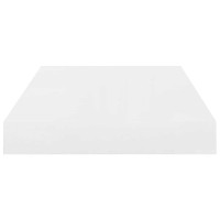 Produktbild för Svävande vägghyllor 4 st vit högglans 40x23x3,8 cm MDF