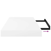 Produktbild för Svävande vägghyllor 4 st vit högglans 50x23x3,8 cm MDF