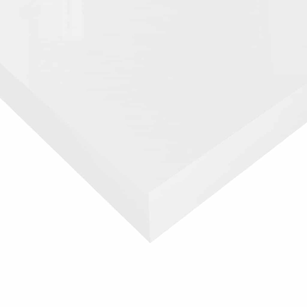 Produktbild för Svävande vägghyllor 4 st vit högglans 50x23x3,8 cm MDF