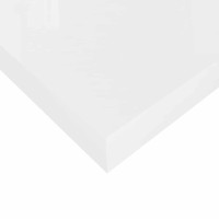 Produktbild för Svävande vägghyllor 4 st vit högglans 50x23x3,8 cm MDF