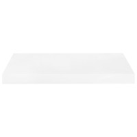 Produktbild för Svävande vägghyllor 4 st vit högglans 50x23x3,8 cm MDF