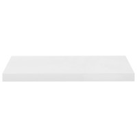 Produktbild för Svävande vägghyllor 4 st vit högglans 60x23,5x3,8 cm MDF