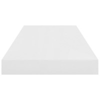 Produktbild för Svävande vägghyllor 4 st vit högglans 60x23,5x3,8 cm MDF