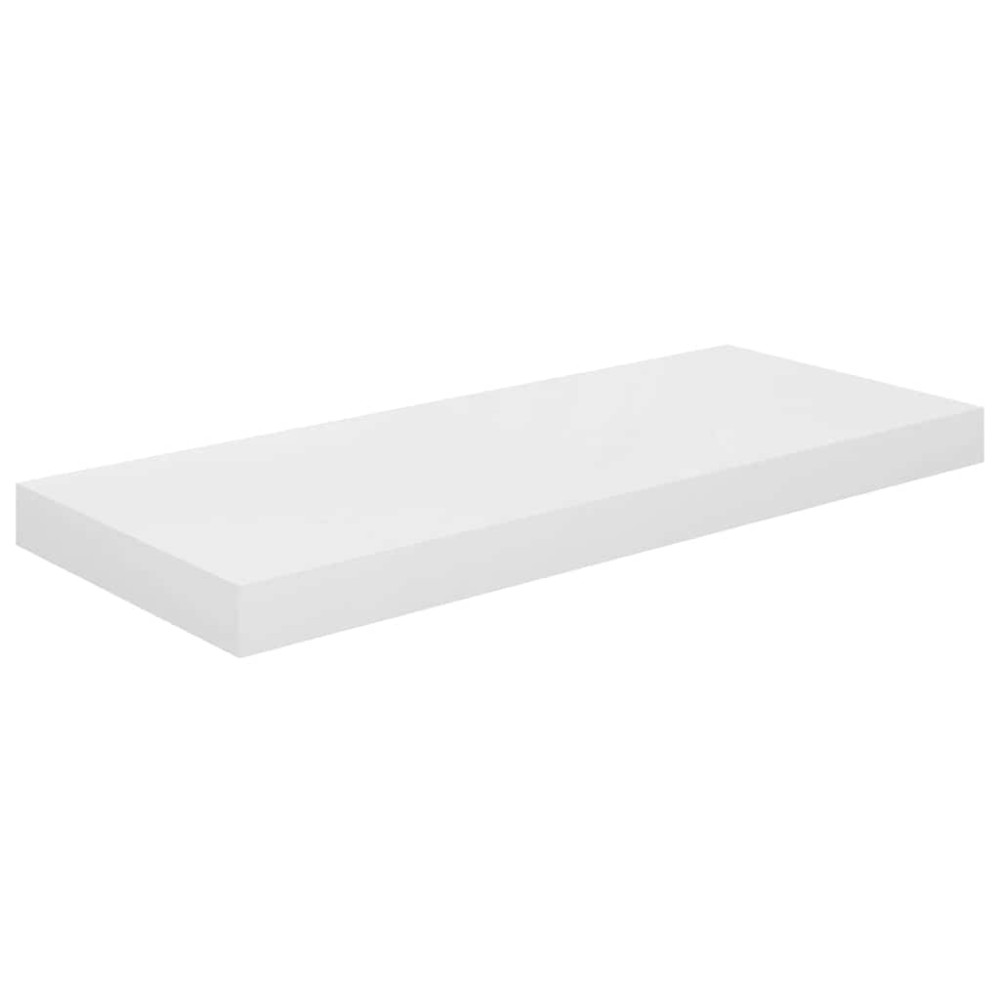 Produktbild för Svävande vägghyllor 4 st vit högglans 60x23,5x3,8 cm MDF