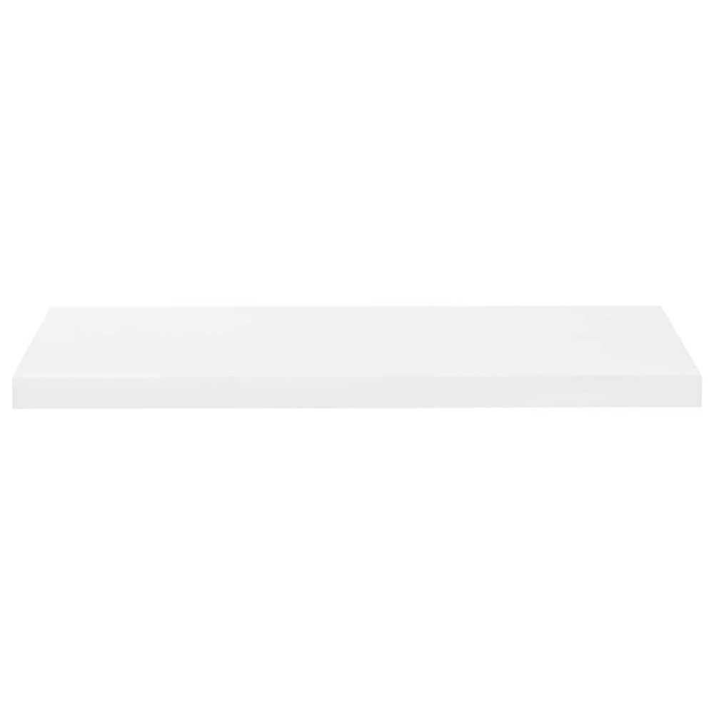 Produktbild för Svävande vägghyllor 4 st vit högglans 80x23,5x3,8 cm MDF