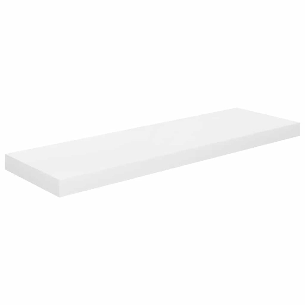 Produktbild för Svävande vägghyllor 4 st vit högglans 80x23,5x3,8 cm MDF