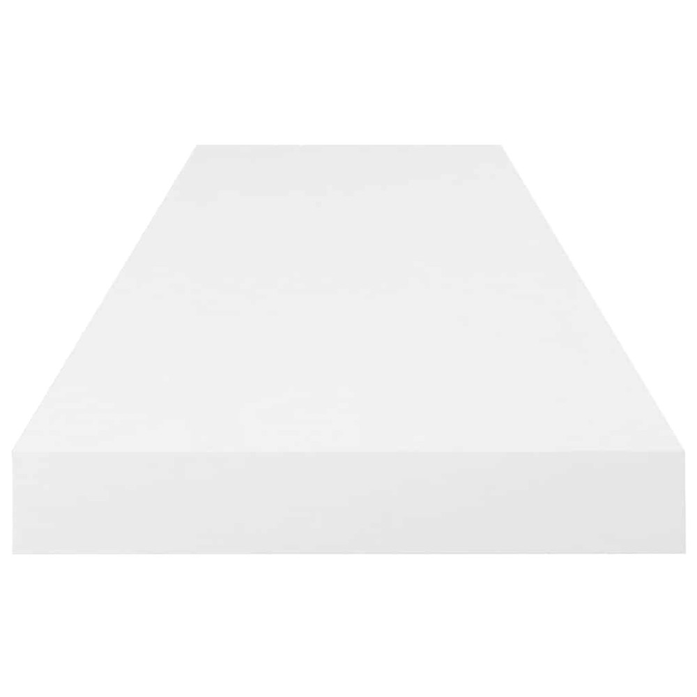 Produktbild för Svävande vägghyllor 4 st vit högglans 80x23,5x3,8 cm MDF