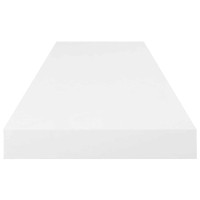 Produktbild för Svävande vägghyllor 4 st vit högglans 80x23,5x3,8 cm MDF