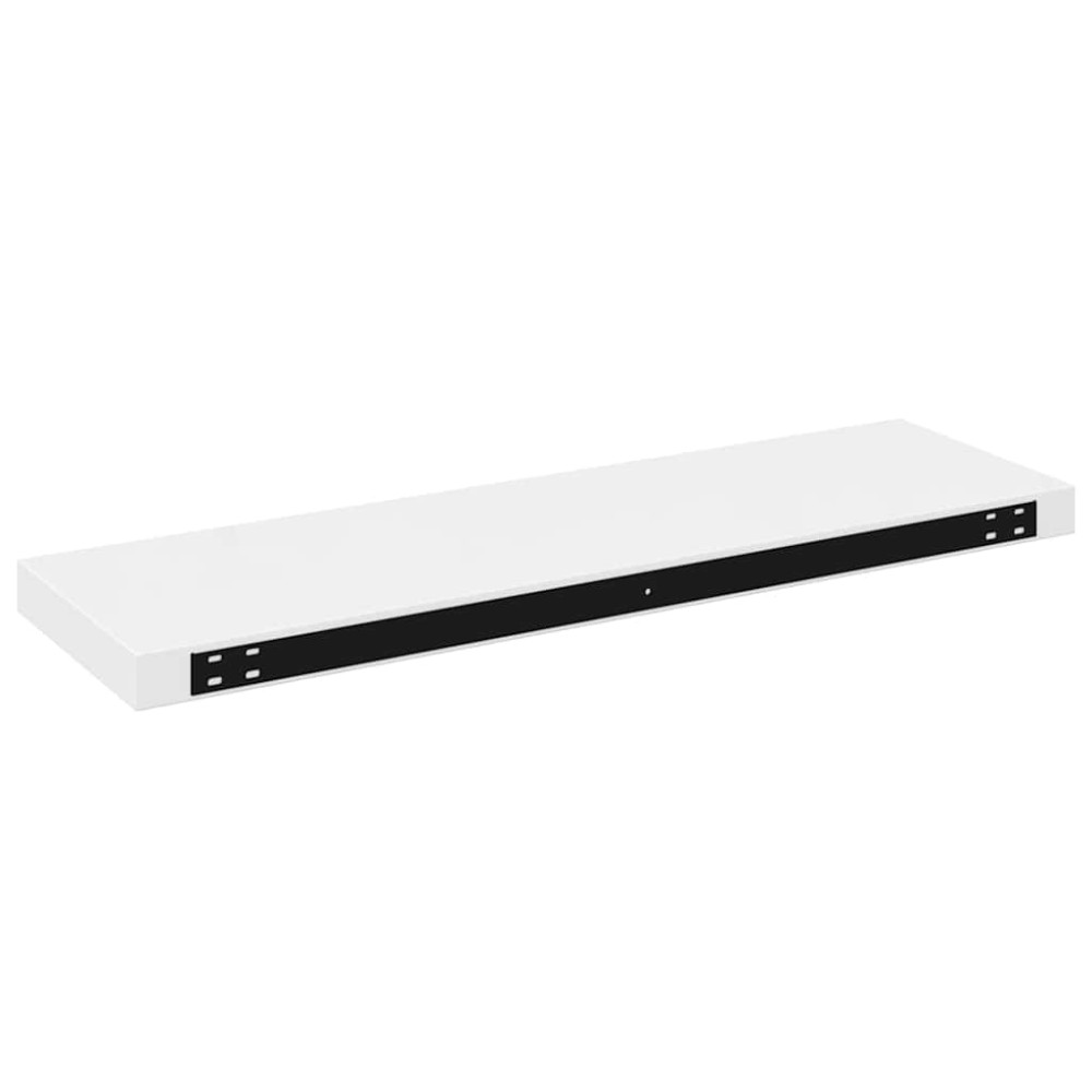 Produktbild för Svävande vägghyllor 4 st vit högglans 80x23,5x3,8 cm MDF