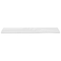 Produktbild för Svävande vägghyllor 2 st vit högglans 120x23,5x3,8 cm MDF