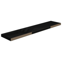 Produktbild för Svävande vägghyllor 4 st svart högglans 120x23,5x3,8 cm MDF