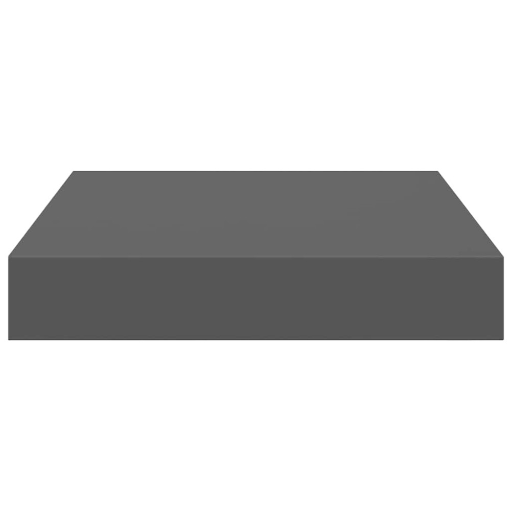 Produktbild för Svävande vägghyllor 4 st grå högglans 23x23,5x3,8 cm MDF