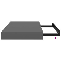 Produktbild för Svävande vägghyllor 4 st grå högglans 40x23,5x3,8 cm MDF