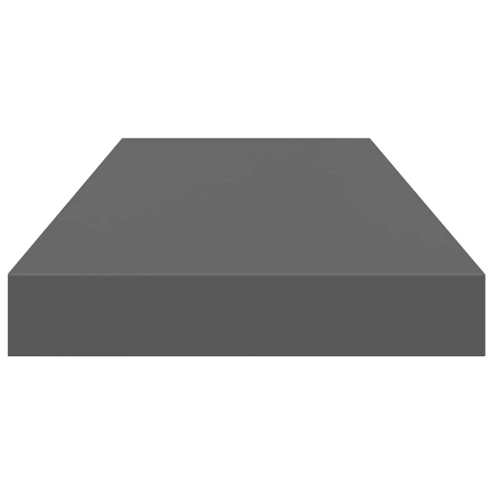 Produktbild för Svävande vägghyllor 4 st grå högglans 60x23,5x3,8 cm MDF