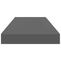 Produktbild för Svävande vägghyllor 4 st grå högglans 60x23,5x3,8 cm MDF