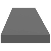 Produktbild för Svävande vägghyllor 4 st grå högglans 120x23,5x3,8 cm MDF