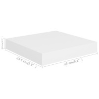 Miniatyr av produktbild för Svävande vägghyllor 2 st vit 23x23,5x3,8 cm MDF