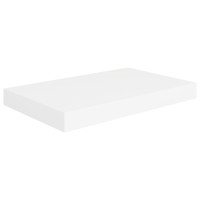 Produktbild för Svävande vägghylla vit 40x23x3,8 cm MDF