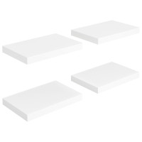 Produktbild för Svävande vägghyllor 4 st vit 40x23x3,8 cm MDF