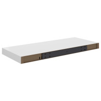 Produktbild för Svävande vägghylla vit 60x23,5x3,8 cm MDF